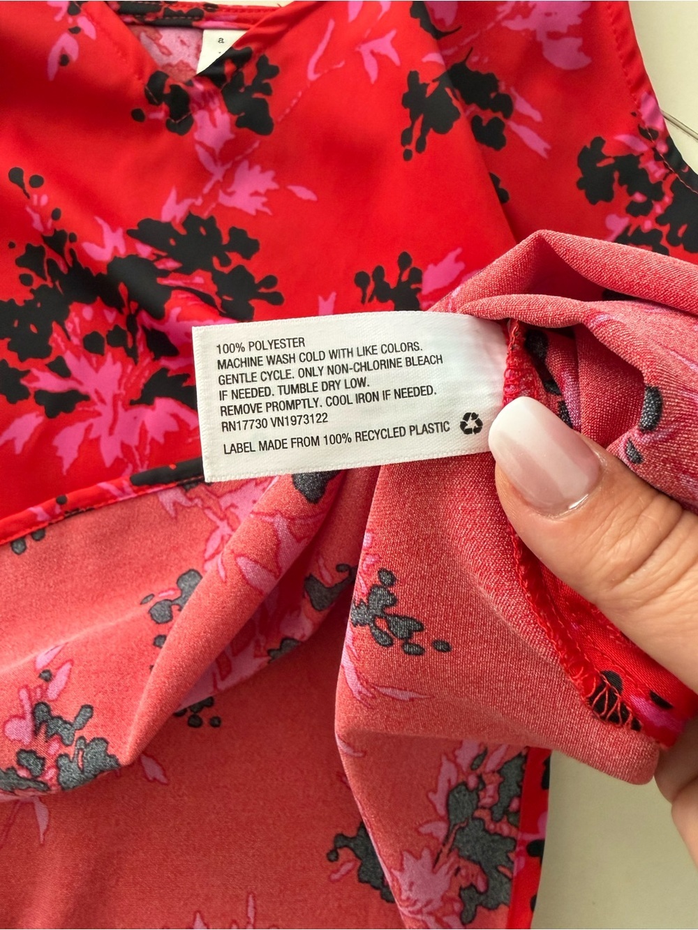 A New Day Red Hot Pink Barbiecore Floral Camisole Spaghetti Straps Tank Top - Picture 4 of 5